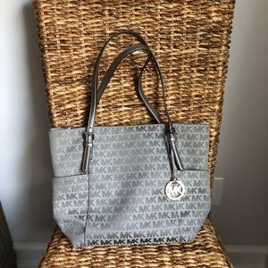 Michael Kors Jet Set Silver Tote